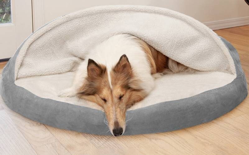 FurHaven Faux Sheepskin Snuggery Orthopedic Pet Bed